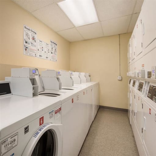 Laundry facility with washers and dryers
