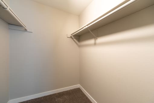 Large closet with shelves