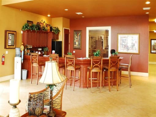 Clubhouse seating at Alhambra Cove, Miami, FL 33167