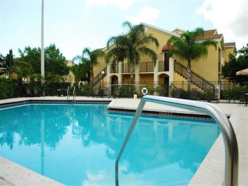 Pool With Seating at Alhambra Cove, Miami Florida