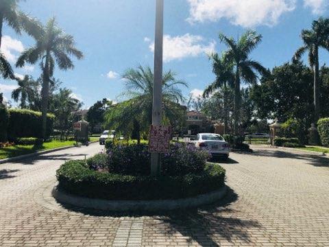 Entrance to building at Golden Lakes, Miami Florida