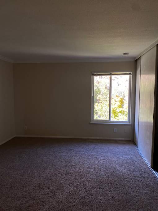 Carpeted Bedroom at Via Casitas, Greenbrae California