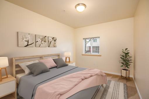 Spacious Bedroom at Fairview Village Apartments, Fairview, OR