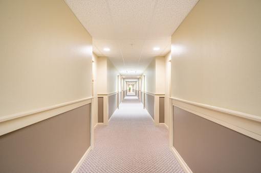 Apartments Hallway at Fairview Village Apartments, Fairview, 97024