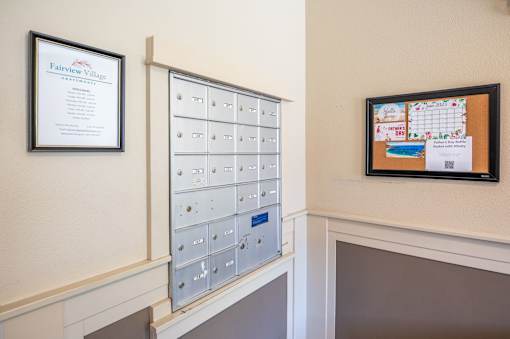 Mail and Package Receiving at Fairview Village Apartments, Fairview