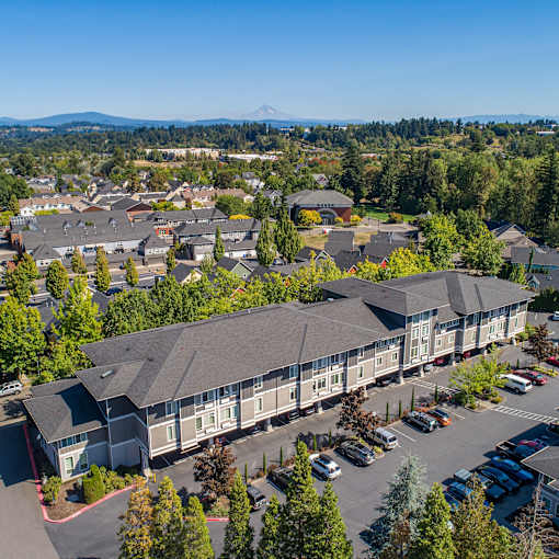 Aerial View at Fairview Village Apartments, Fairview, OR, 97024