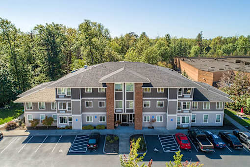 Parking Lot at Fairview Village Apartments, Fairview, OR, 97024