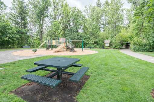 Picnic Table at Fairview Village Homes, Fairview, Oregon