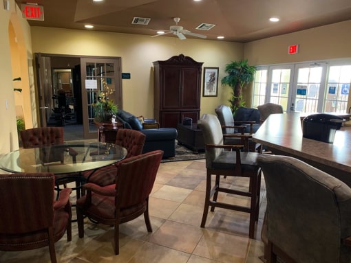Laguna Pointe lobby and lounge area for residents