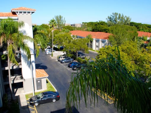Parking near buildings  Heron Pointe Apartments Miramar Florida