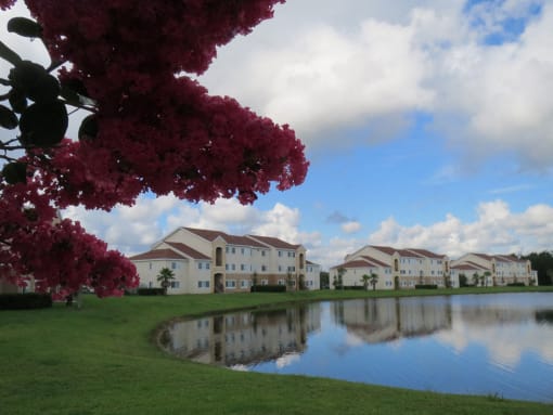 Mission Pointe apartments lake views and community exterior at Mission Pointe Apartments, Jacksonville, FL