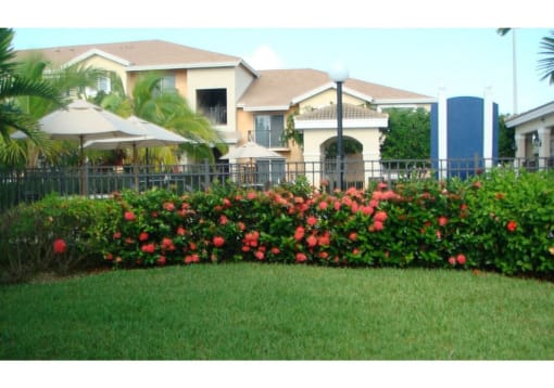 Landscape near pool  at Bonita Pointe, Florida City, FL, 33034