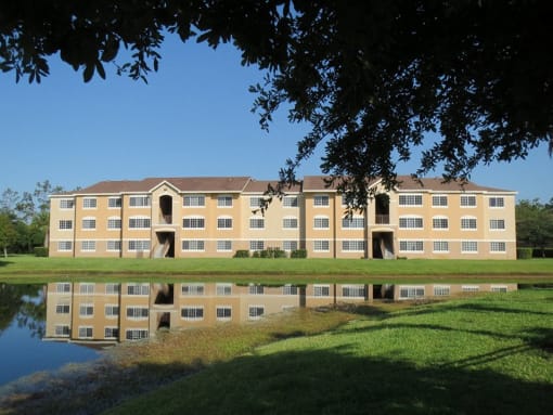 Lake view at Carolina Club Apartments, Daytona Beach