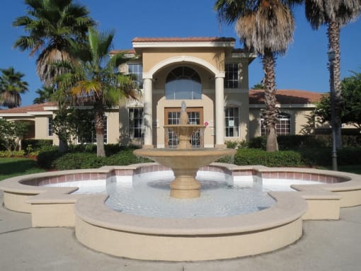 Water feature near office at Carolina Club Apartments, Florida 32114
