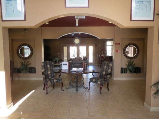 Large table in clubhouse at Carolina Club Apartments, Daytona Beach, 32114