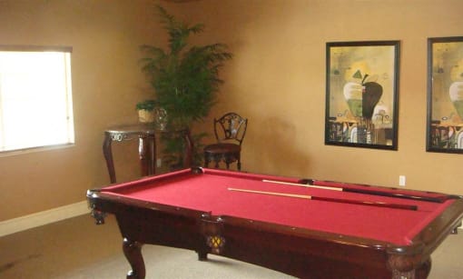 Pool table in room at Clipper Bay, Tampa 