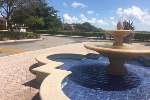 Marbrisa apartments community fountain at Marbrisa Apartments, Florida