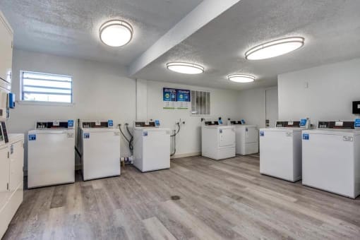 room full of washers and dryers at THE EASTWOOD, AUSTIN, 78705