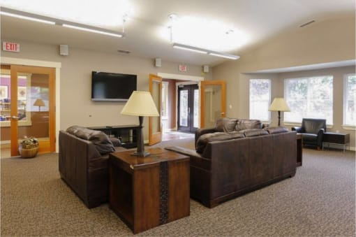 a living room with sofa at Troutdale Terrace, Oregon