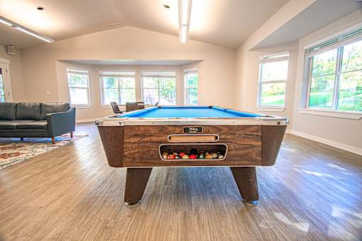 Billiards Table at Troutdale Terrace, Troutdale Oregon