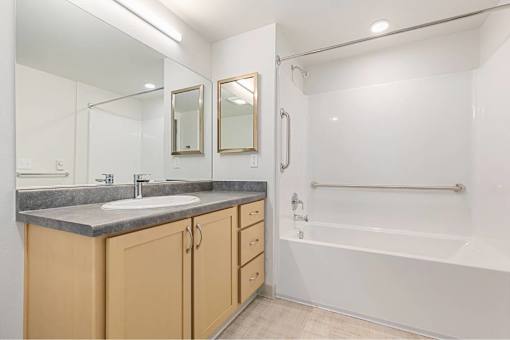 Bathroom with a sink at Bridge Meadows Redmond Apartments, Redmond, OR, 97756