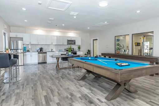 Pool Table at Jolt Apartments, Las Vegas, Nevada