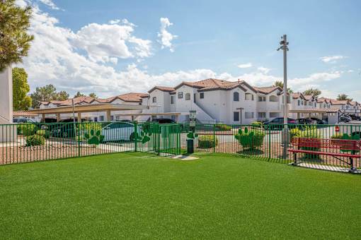 Garden Area at Spin Apartments, Las Vegas, 89110