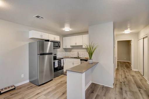 Kitchen Space at Dash Apartments, Las Vegas, Nevada