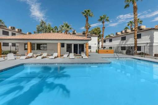 Swimming Pool Area at Dash Apartments, Las Vegas, NV, 89104