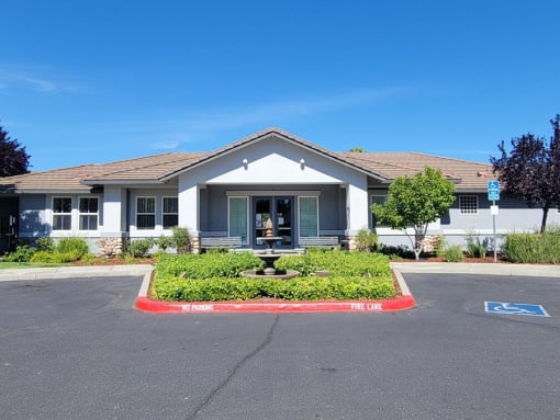 Dover Woods main entrance at DOVER WOODS SENIOR APARTMENTS, Fairfield, CA 94533
