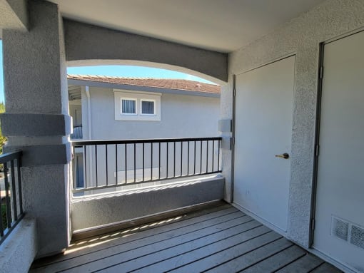Full size balcony at DOVER WOODS SENIOR APARTMENTS, Fairfield, 94533
