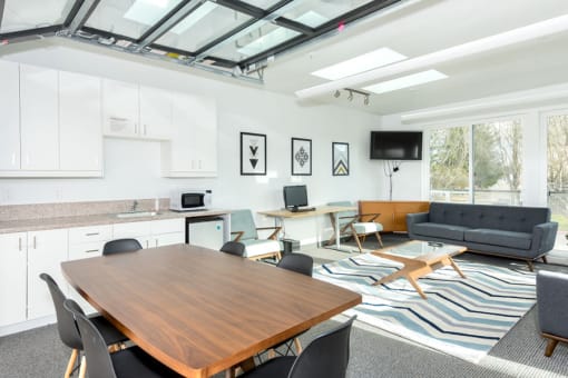 large seating area inside building at Township Eastside, Portland
