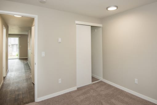 closet in bedroom at Township Eastside, Portland, OR