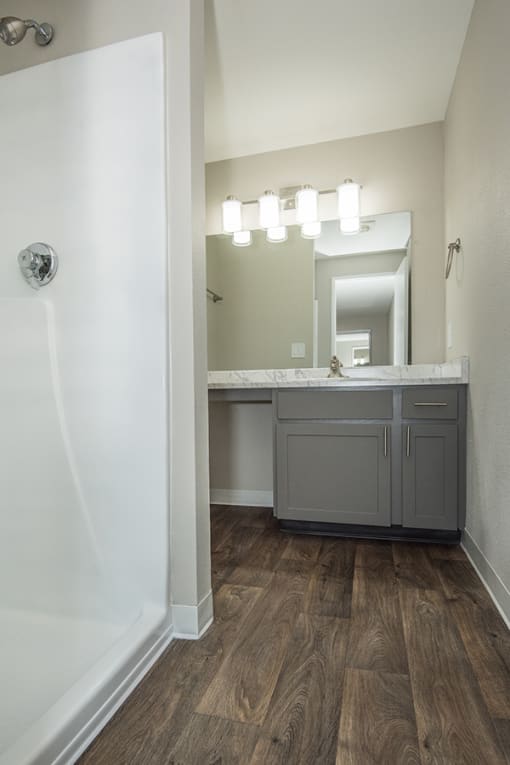 show and bath vanity at Township Eastside, Portland, OR