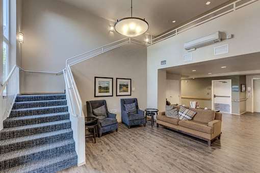 Clubhouse Entry at VINTAGE AT HOLLY VILLAGE SENIORS Apartments, Everett, Washington