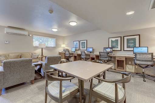 Business Center at VINTAGE AT HOLLY VILLAGE SENIORS Apartments, Washington, 98204