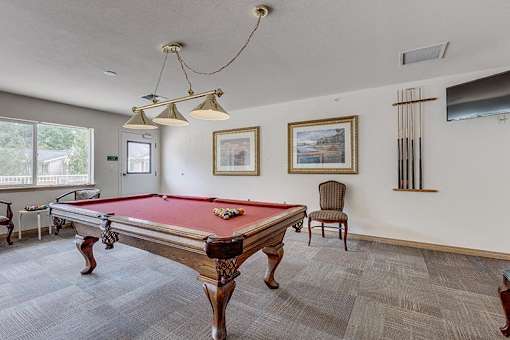 Game Room W/ Billiards at VINTAGE AT MOUNT VERNON Apartments, Washington, 98273