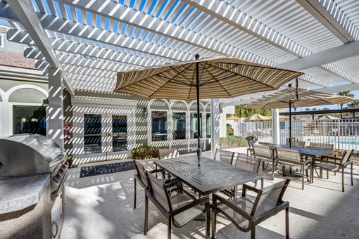 Outdoor Grill With Intimate Seating Area at VINTAGE AT SEVEN HILLS 55+ COMMUNITY, Henderson, NV