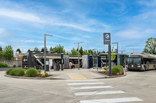 A bus station at Vancouver Mall Apartments, Washington, 98662
