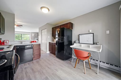 roomy kitchen