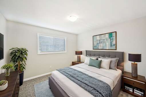 Bedroom in one bedroom affordable apartment for rent in Marietta GA