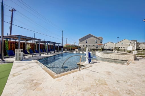  Denton, TX Homes For Rent - Carmel Villas - Retreat Style Pool With A Hot Tub, Cabanas, Lounge Chairs, Umbrellas, And A Grass Turf Area