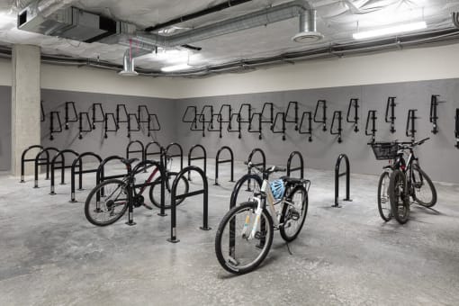 inside bicycle parking