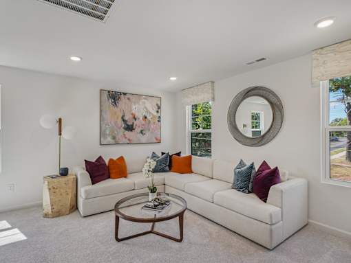 Spacious bonus room at The Maple townhomes in Raleigh NC