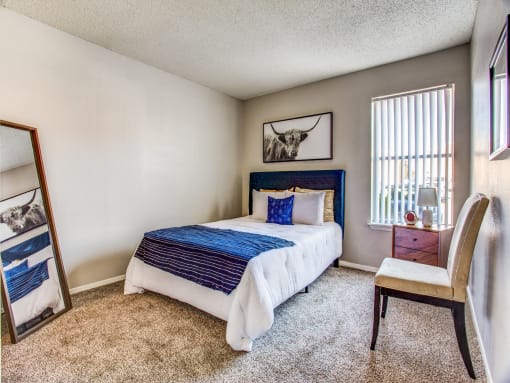 Monarch Pass Apartments in Fort Worth 76119 photo of  bedroom with plush carpeting