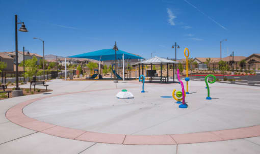 Skye Canyon, NV Townhomes Near Centennial Hills - Banyan Brighton - Swimming Pool with Lounge Chairs
