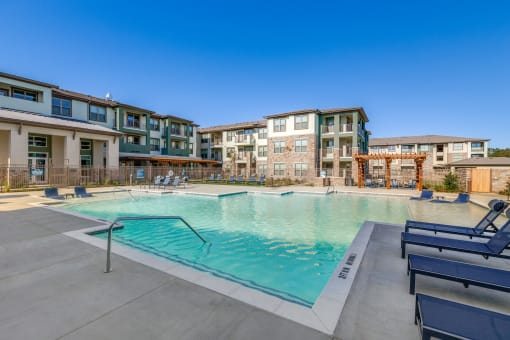 the pool at the preserve at polo ridge apartments