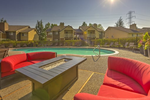 Pool Lounge Area at MonteVista, Beaverton