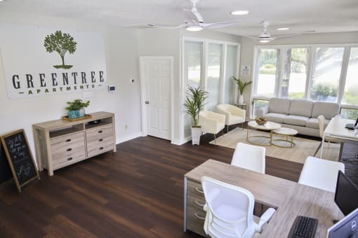Greentree Apartments in Savannah, GA photo of inside of leasing office