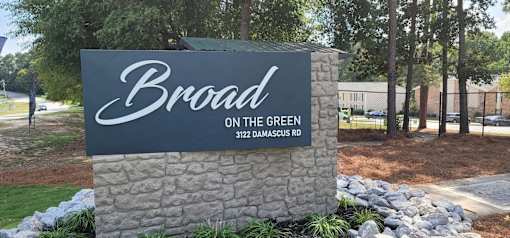 1, 2 & 3-Bedroom Apartments for Rent in Augusta, GA – Broad on the Green – our monument sign